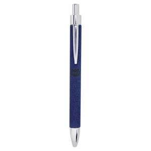 Blue/Black Laserable Leatherette Pen - LP456