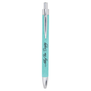 Teal Laserable Leatherette Pen - LP461