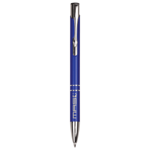Blue with Silver Trim Laserable Pen - LP802