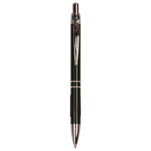 Black with Silver Trim Laserable Pen with Gripper - LP821