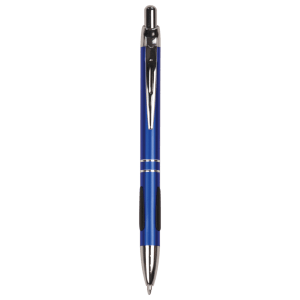 Blue with Silver Trim Laserable Pen with Gripper - LP822