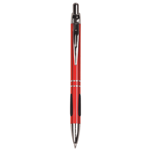 Red with Silver Trim Laserable Pen with Gripper - LP823