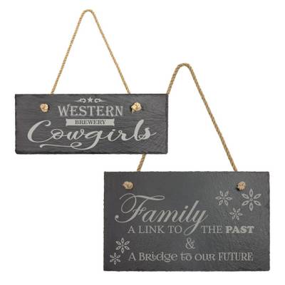 Rectangle Slate Decor with Hanger String