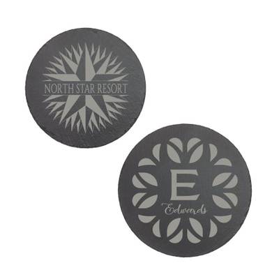 Round Slate Decor with Foam Pads