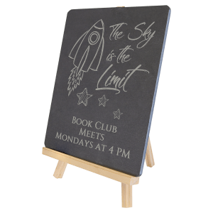 8 1/4" x 9 1/2" Wood/Slate Easel - SLT086