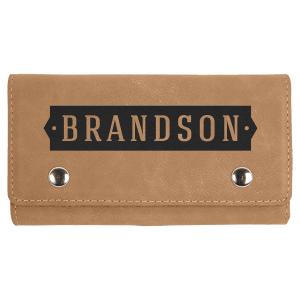 Light Brown Laserable Leatherette Card & Dice Set - GFT1031