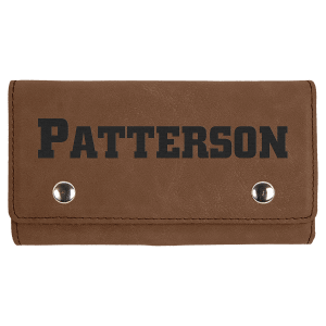 Dark Brown Laserable Leatherette Card & Dice Set - GFT1032