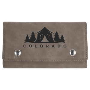 Gray Laserable Leatherette Card & Dice Set - GFT1035