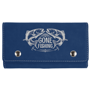 Blue/Silver Laserable Leatherette Card & Dice Set - GFT1039