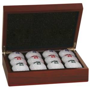 Rosewood Finish Golf Ball Box (balls not included) - GLF02
