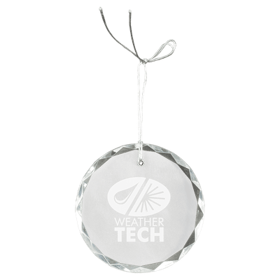 3" Crystal Round Faceted Ornament - CRY3618