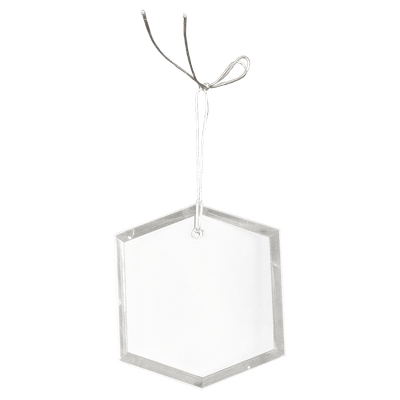 3" Crystal Hexagon Ornament