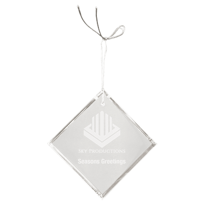 3" Crystal Diamond Ornament