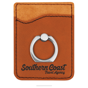 Rawhide Laserable Leatherette Phone Wallet with Silver Ring - GFT1124
