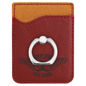 Rose Laserable Leatherette Phone Wallet with Silver Ring - GFT1126