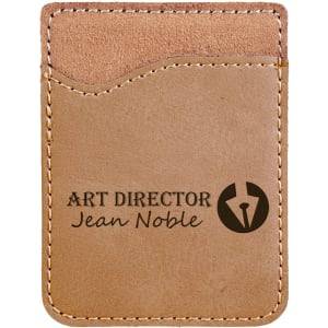 Light Brown Laserable Leatherette Phone Wallet - GFT520