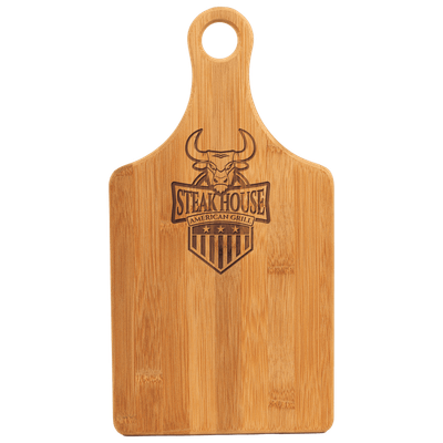 13 1/2" x 7" Bamboo Paddle Shape Cutting Board