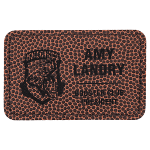 3" x 2" Rectangle Football Laserable Leatherette Patch with Adhesive - PTH115