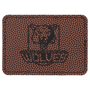 3 1/2" x 2 1/2" Rectangle Football Laserable Leatherette Patch with Adhesive - PTH215
