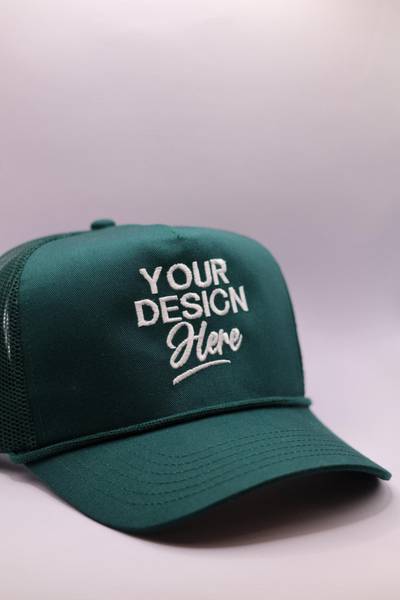 100 - Hats Promo - VC Five-Panel Trucker Cap - 8804H– 1-Spot Embroidery (100 Hats)