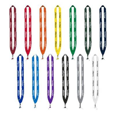 3/4" Polyester Lanyard with Metal Crimp & Split-Ring