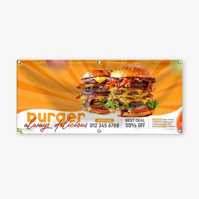 Custom Vinyl Banner – Full-Color 13oz Matte | 4’x2’, 6’x3’, 8’x4’