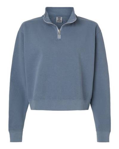 Comfort Colors - Women's Garment-Dyed Mid-Length Quarter-Zip Sweatshirt